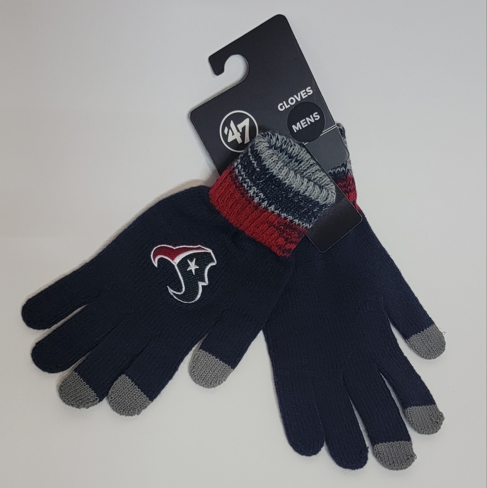 Houston Texans NFL Football Knit Gloves 47 Brand NEW